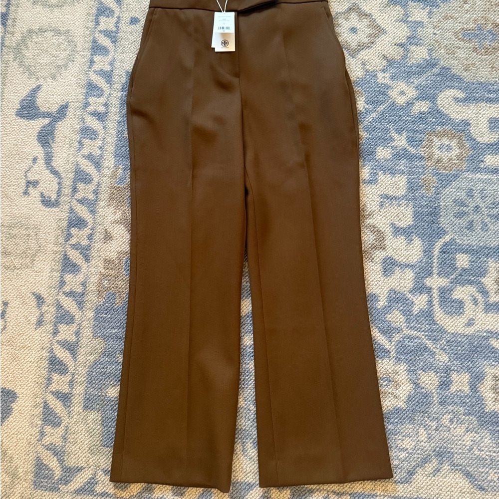 Tory Burch Brown Wool Twill Trousers -NWT